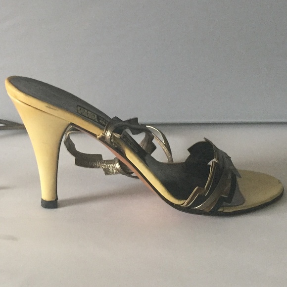 Givenchy Metallic Gladiator Lace Up Heels - Picture 3 of 8